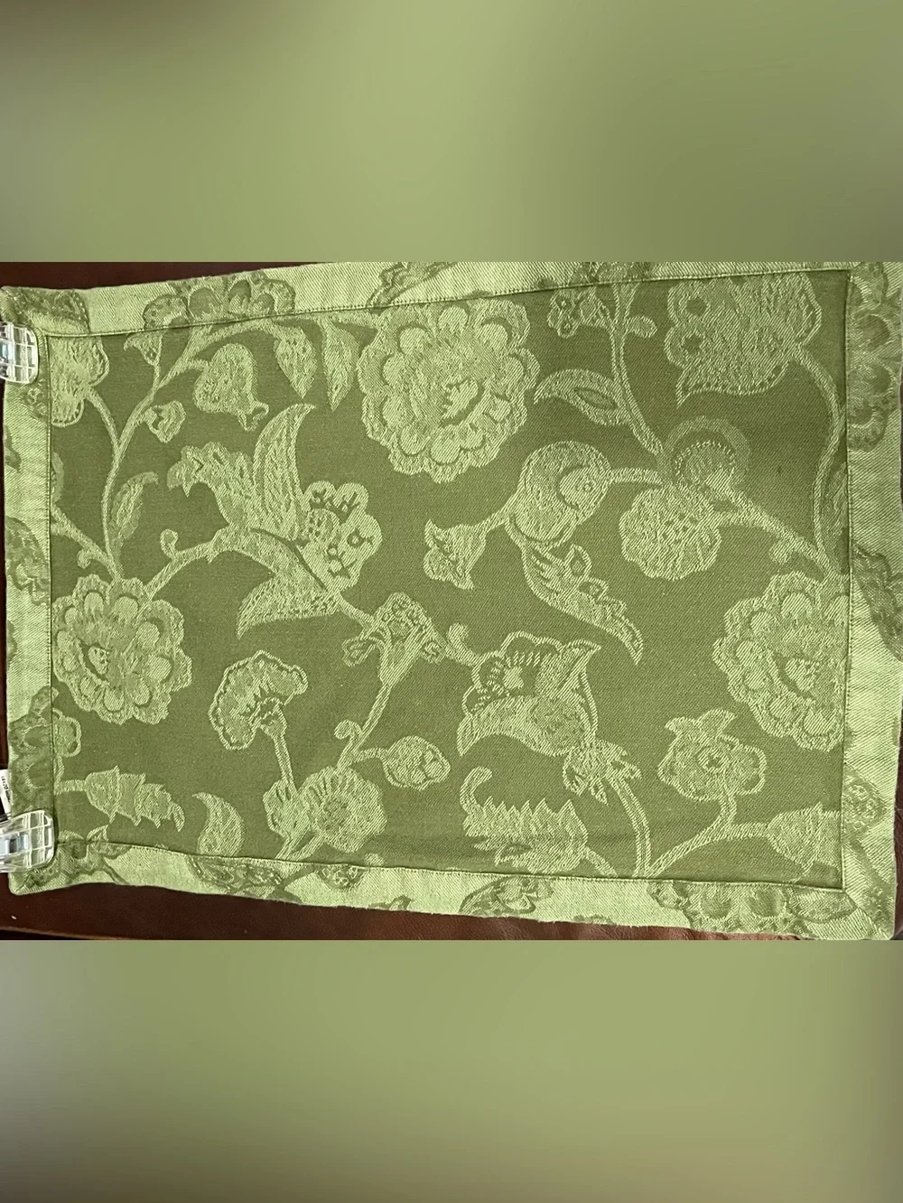 Pottery Barn Green Placemats 100% Cotton set of 6